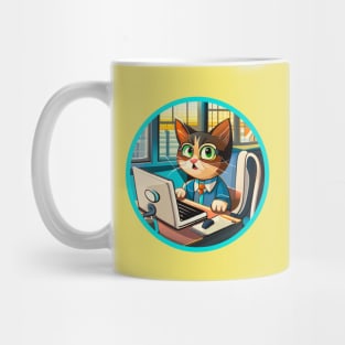 programmer cat beep boop coding Mug